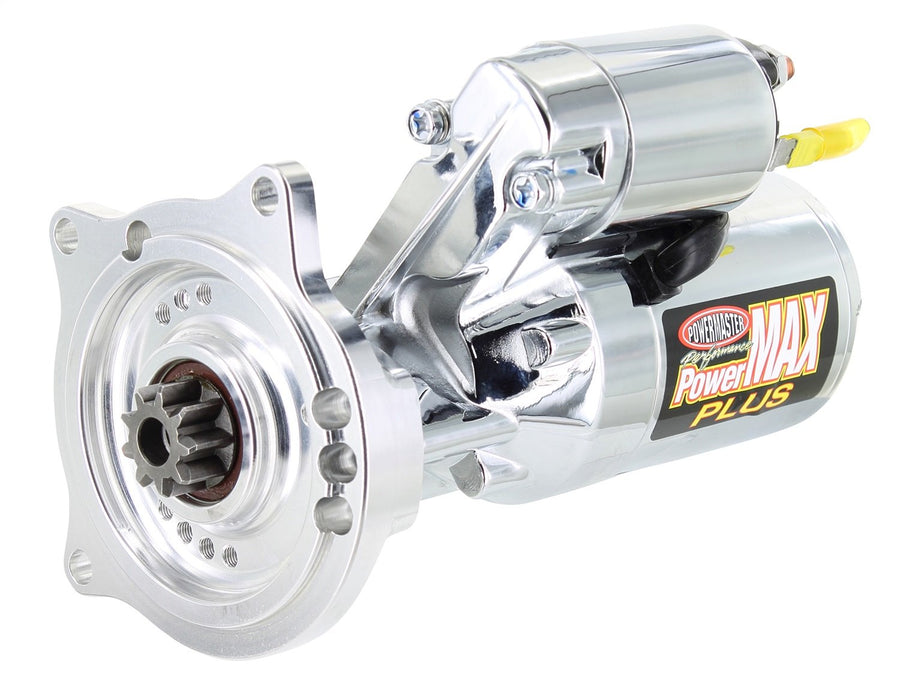 PowerMAX Plus Powermaster 19002 Starter (Y Block 1954-64 12 Volt Only 9T/10PT 14:1 Chrome), 1 Pack