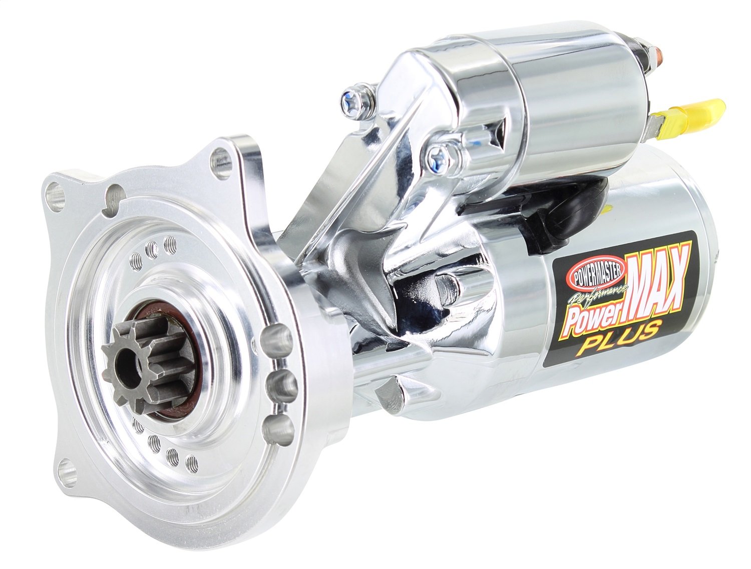 PowerMAX Plus Powermaster 19002 Starter (Y Block 1954-64 12 Volt Only 9T/10PT 14:1 Chrome), 1 Pack