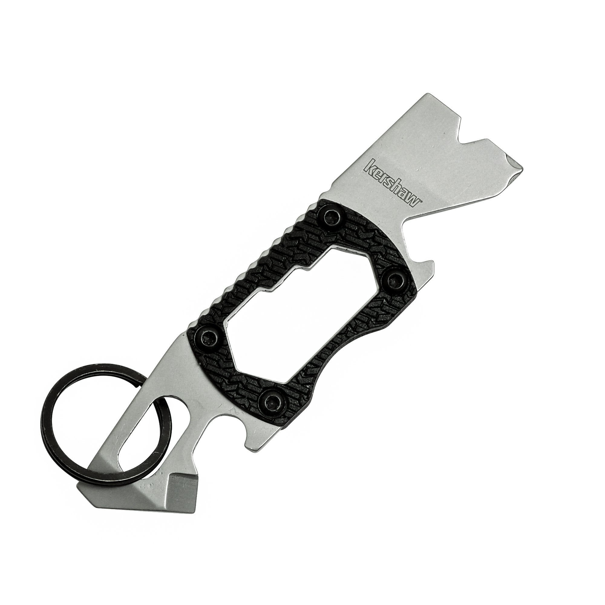 Kershaw Compact Keychain Pry Tool PT-2 (8810X); Features Bottle Opener, Two Screwdriver Tips, Pry Bar, Wire Scraper, Three Hex Drives; Made of 8Cr13MoV Stainless Steel; 0.8 OZ, 3.75 In. Overall Length