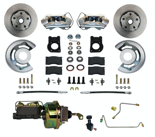 FC0001-H405M - LEED Brakes Power Front Kit with Plain Rotors and Zinc Plated Calipers