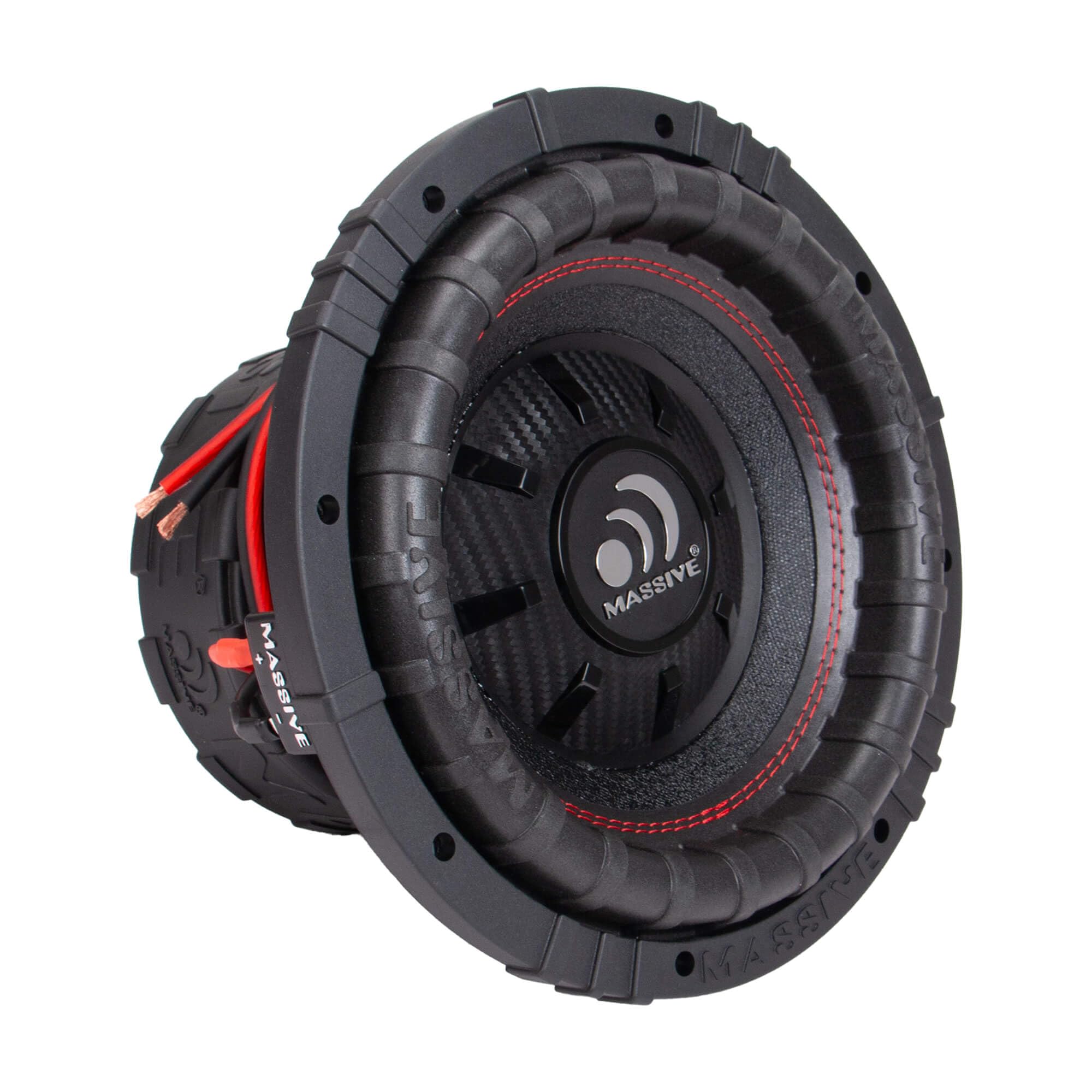 GTR102 Massive Audio 10" 1000 Watts RMS / 1500w MAX Dual 2 Ohm Subwoofer with Grill