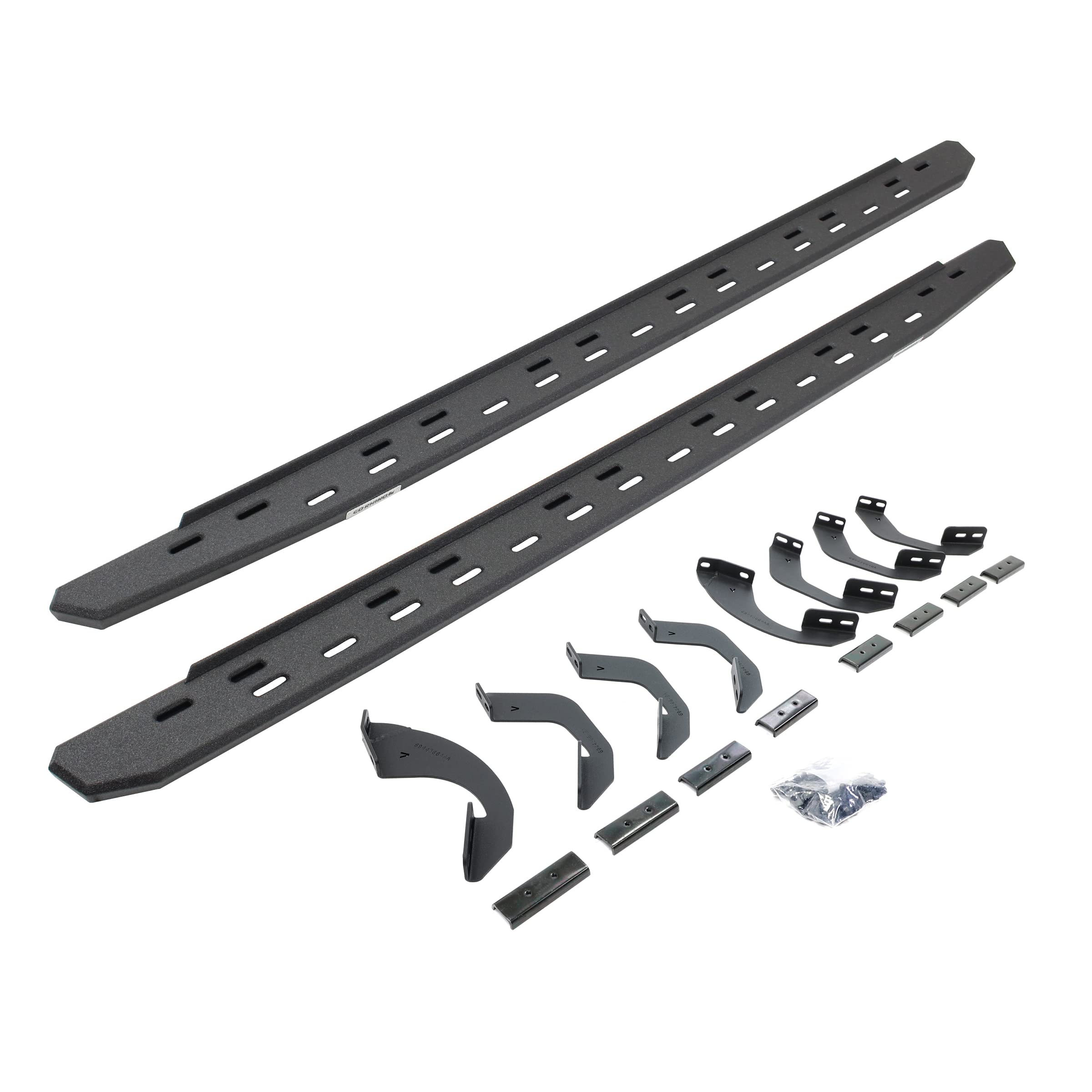 Go Rhino RB30 Slim Running Boards & Brackets | Protective Bedliner Coating, Galvanized Steel | 69643973ST | Fits 2023-2024 Toyota Sequoia