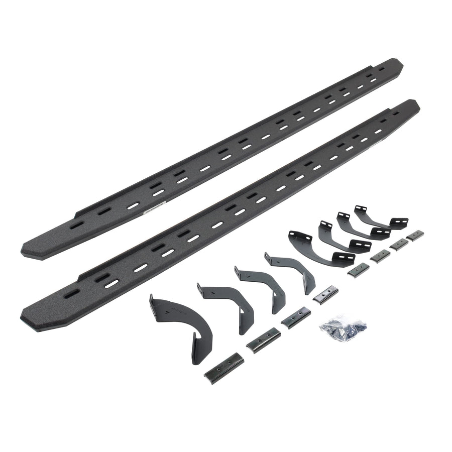 Go Rhino RB30 Slim Running Boards & Brackets | Protective Bedliner Coating, Galvanized Steel | 69643973ST | Fits 2023-2024 Toyota Sequoia