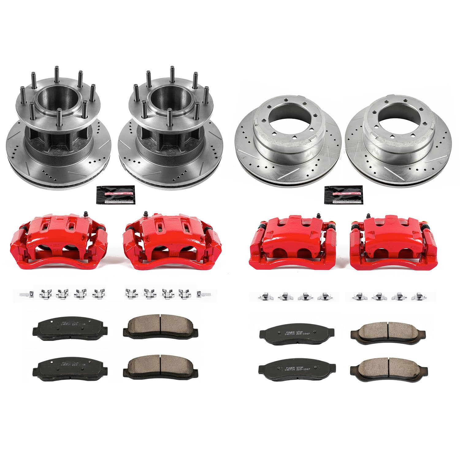Power Stop Z23 Evolution Sport Brake Kit Front and Rear (with Calipers) For Ford F-350 Super Duty 2005-2007 [Model Specific]