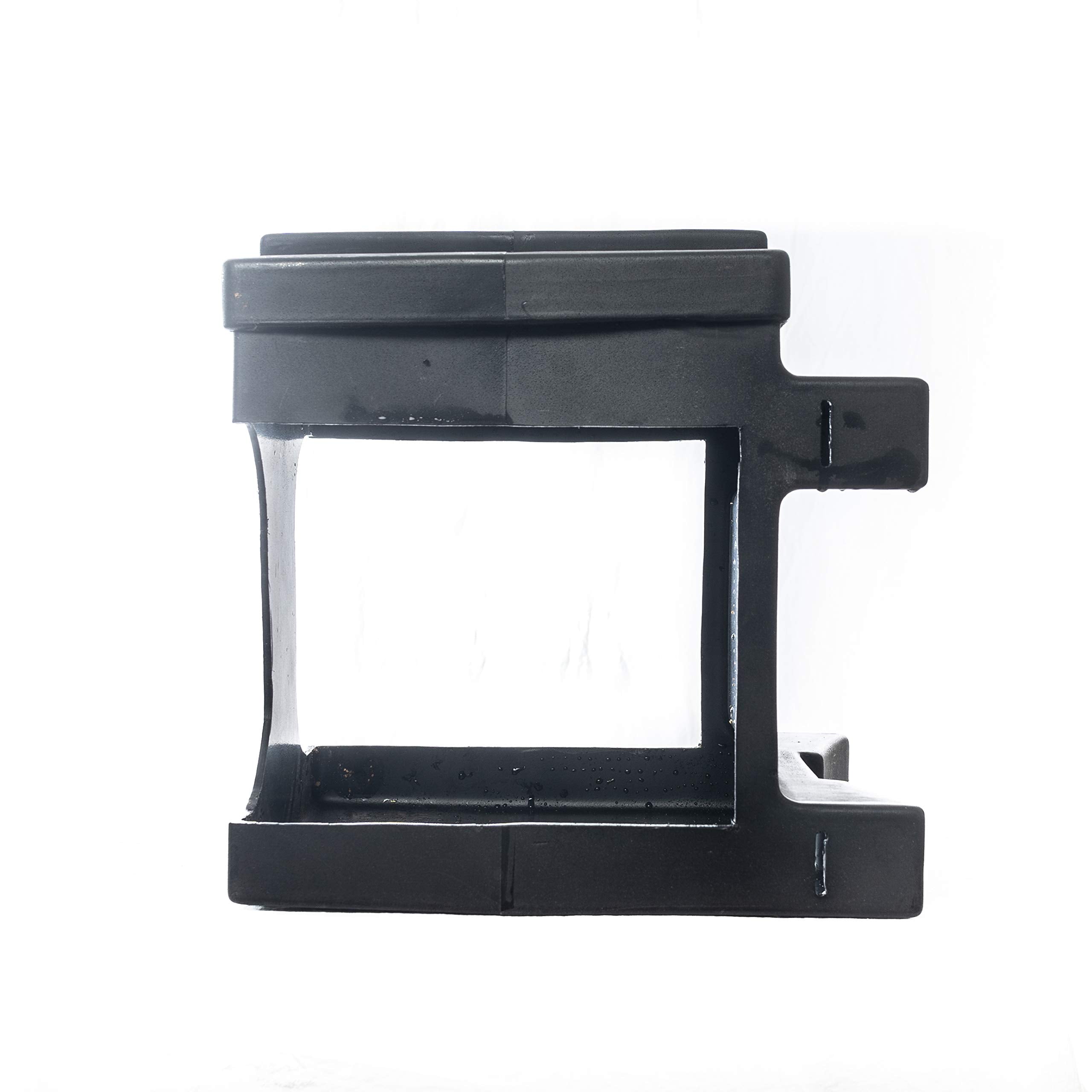 Block Holder Capsule Feeders for 20-25 lb Salt, Mineral, and Attractant Blocks with Mounting Straps, Black