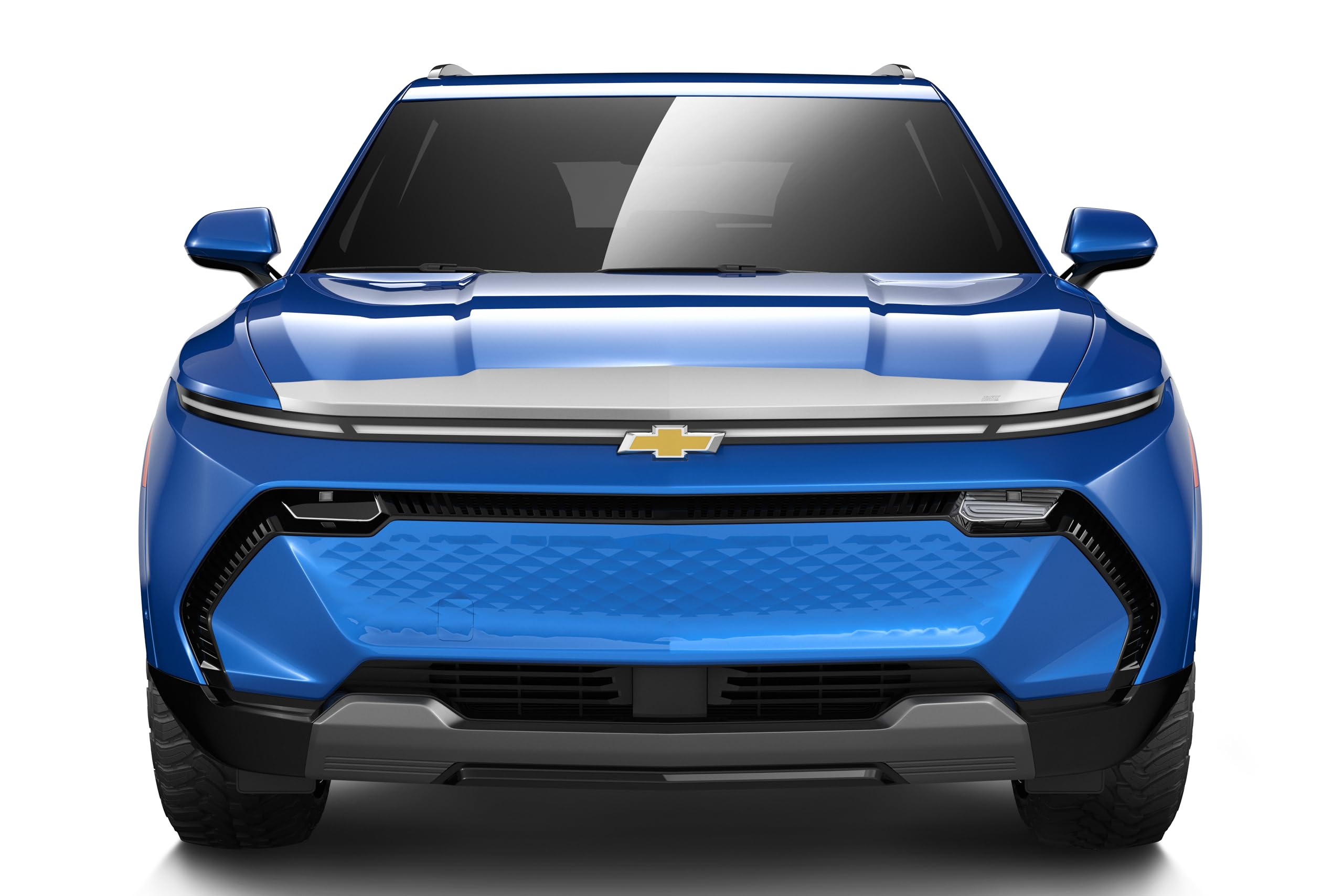 Aeroskin Hood Protector Husky Liners | Fits 2024-2026 Chevrolet Equinox EV | Low Profile Deflector/Bug Shield - 1 pc., Chrome | 2892216