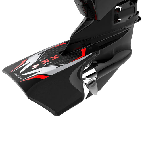 HYDROFOILS STINGRAY - XR4 Senior Hydrofoils for 40-300 hp Boats (Black) - Perfect for Water Skiing, Wakeboarding, Tubing - Engine Stabilizer Fins for Outboard/Outdrive Motors - Made in The USA
