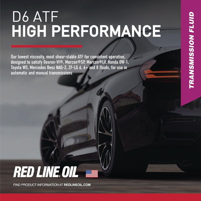 Full Synthetic Red Line 30704 D6 Automatic Transmission Fluid (ATF) - 1 Quart