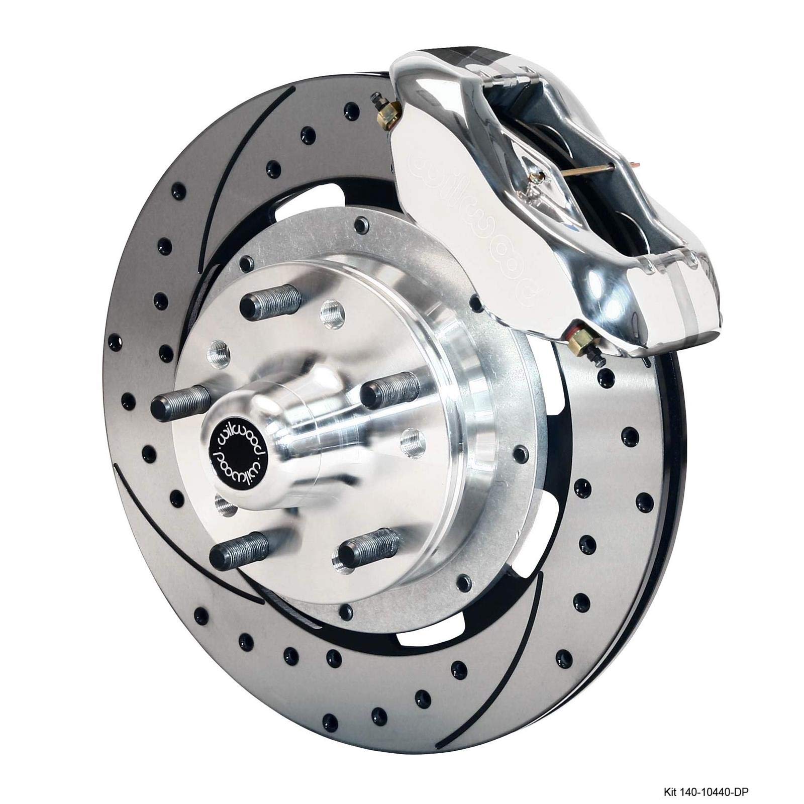 140-10440-DP WILWOOD FDL Front Kit,12.19", Drilled, Polished 74-80 Pinto/Mustang II Disc Spindle only