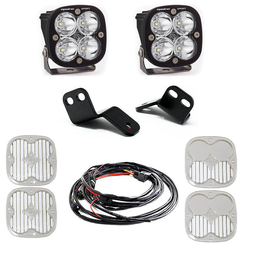 Squadron Sport Baja Designs LED A-Pillar Light Kit for Textron Wildcat XX 2018-22 UTV (Driving/Combo; Clear)