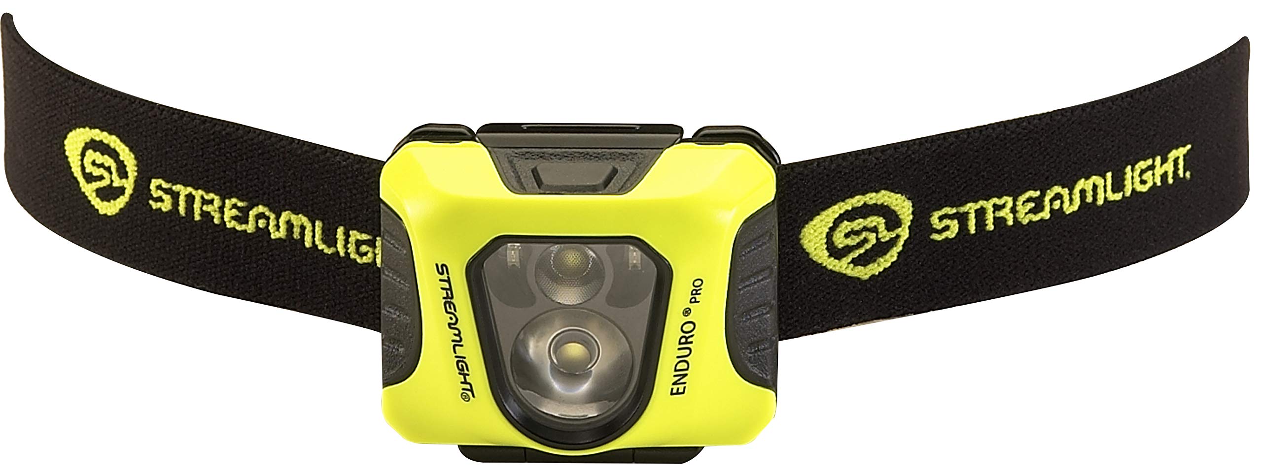 Streamlight Enduro Pro 200-Lumen 2250-Candela Ultra-Light LED Headlamp with AA Batteries and Elastic Strap, Clear Retail Packaging, Yellow