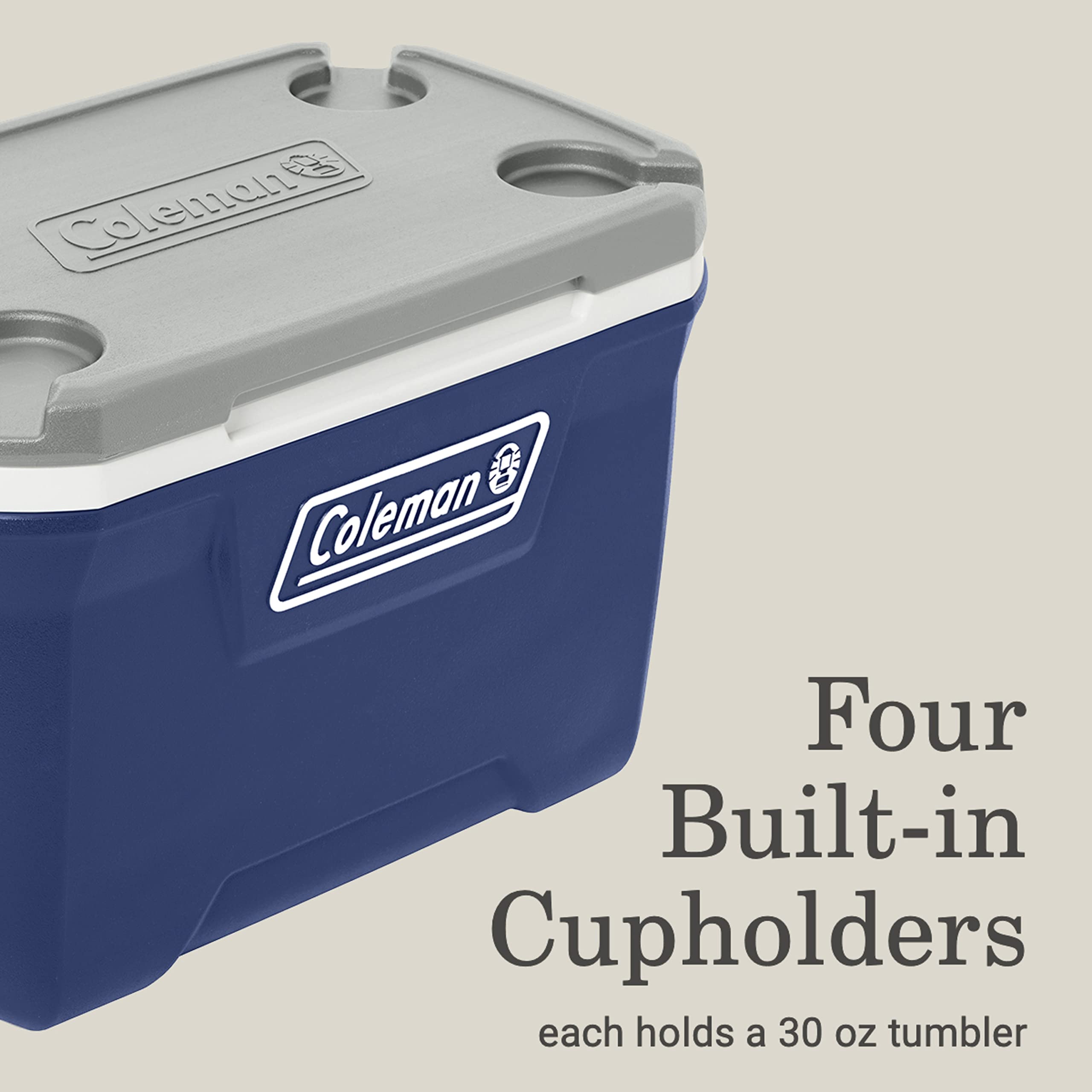 Coleman Insulated Classic Series Portable Cooler, Leak-Resistant Outdoor Hard Cooler Keeps Ice up to 5 Days, 52/70/120/150 Quart
