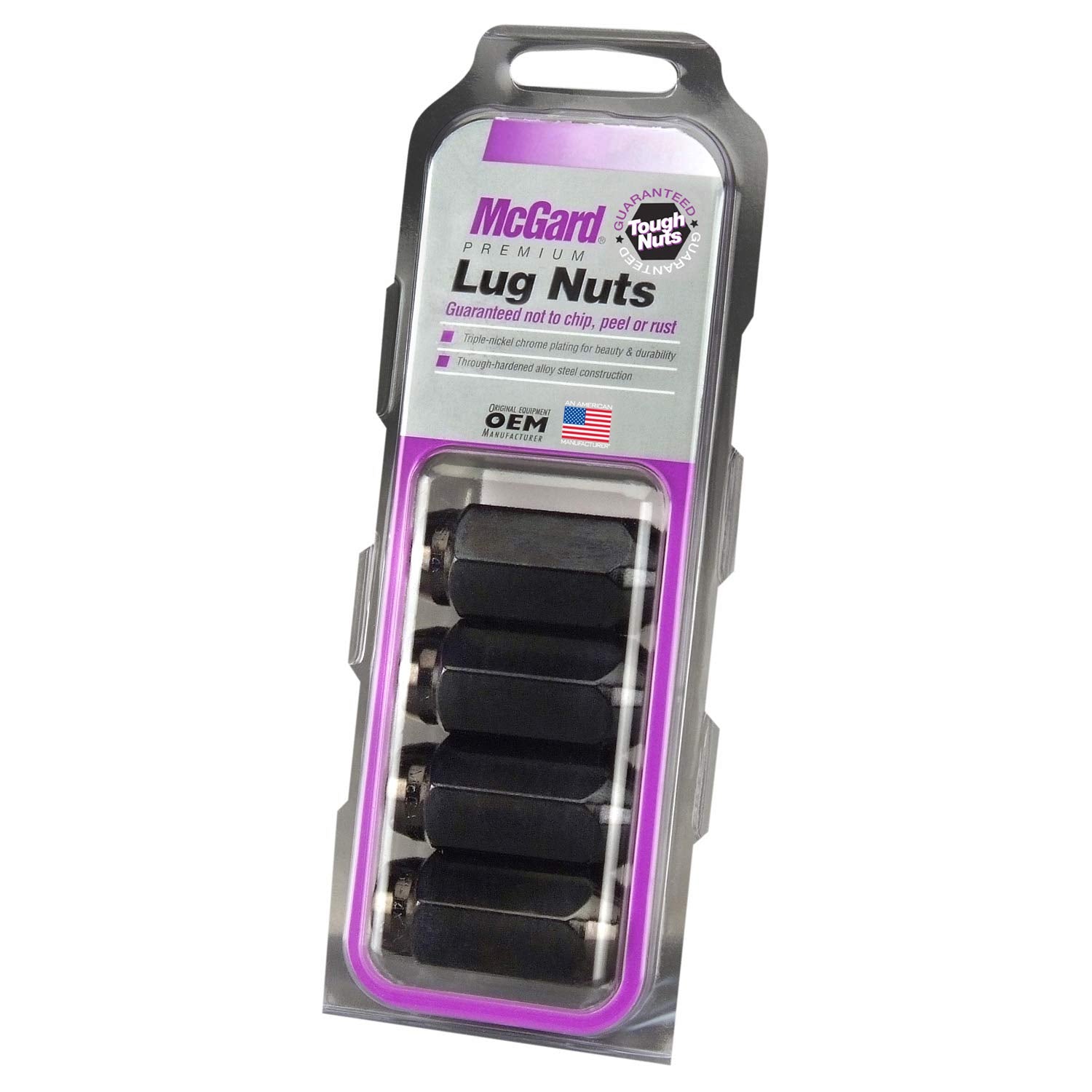 Cone Seat Style Lug Nut McGard 64022 Black (M14 x 1.5 Thread Size), (Set of 4)