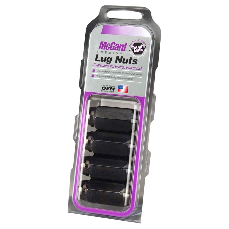 Cone Seat Style Lug Nut McGard 64022 Black (M14 x 1.5 Thread Size), (Set of 4)