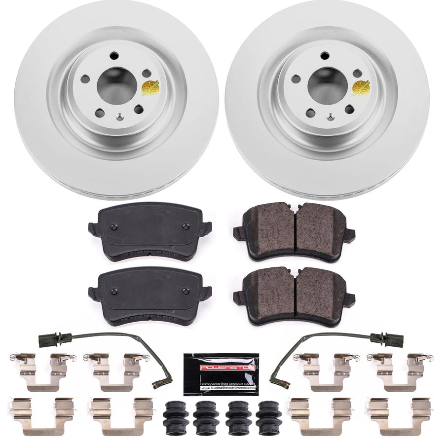 Coated Brake Rotor and Ceramic Brake Pads- Rear Power Stop CRK5998