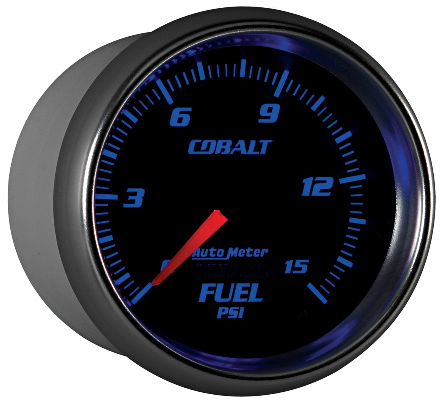 Auto Meter Cobalt 2-5/8" 0-15 PSI Mechanical Fuel Pressure Gauge 7911