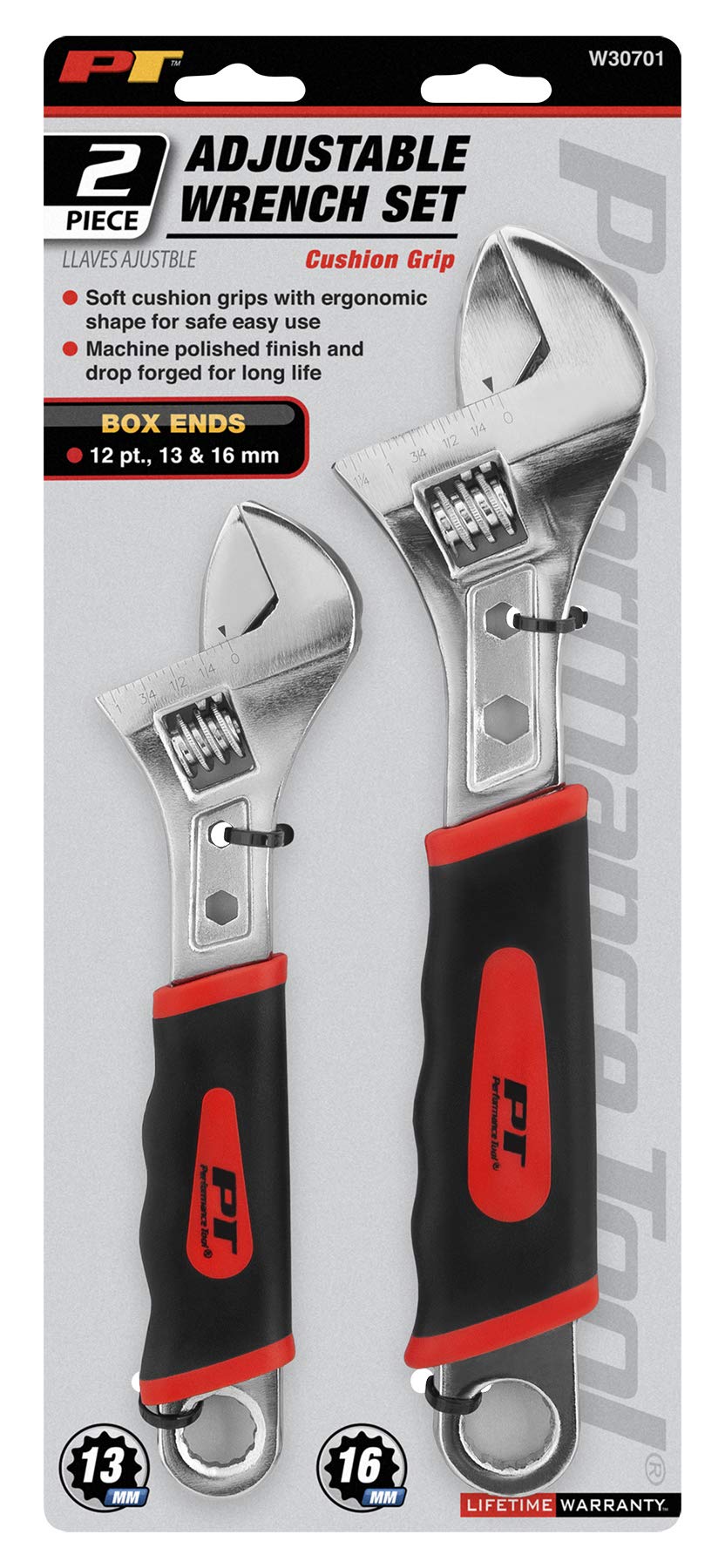 W30701 Performance Tool 2pc Adjustable Wrench Set