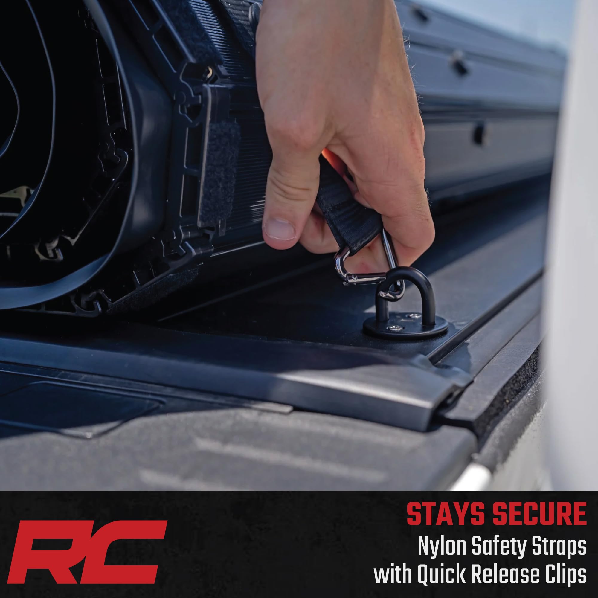 Rough Country Tonneau Cover Hard Roll-Up for Chevy Silverado & GMC Sierra 1500 (2019-2026) - Aluminum Truck Bed Cover, Fits 5'10 Bed Short Bed