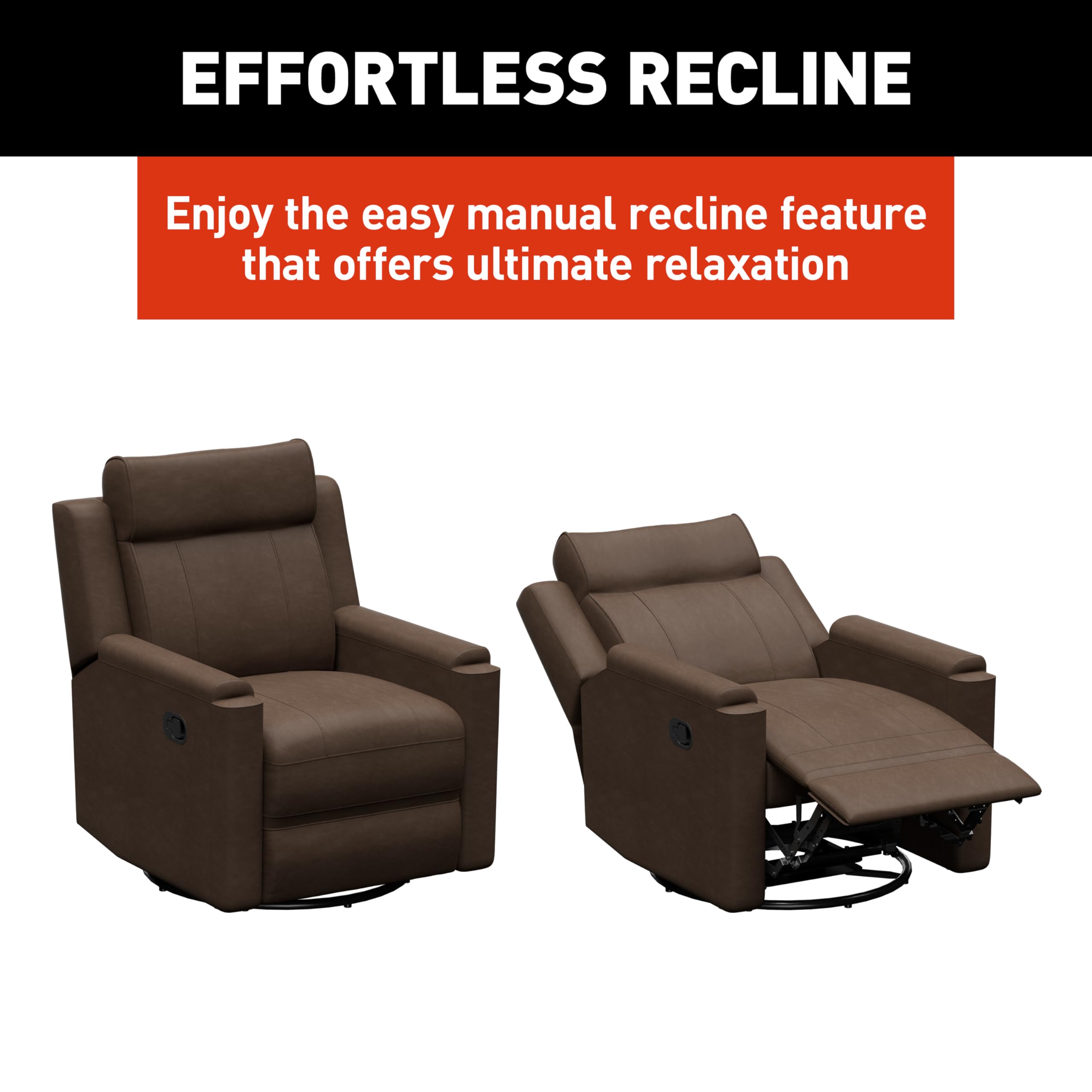 Signature THOMAS PAYNE RV Swivel Glide Recliner with Easy Manual Recline, Swivel, Glide Functionalities, High-Density Foam - 2024044208