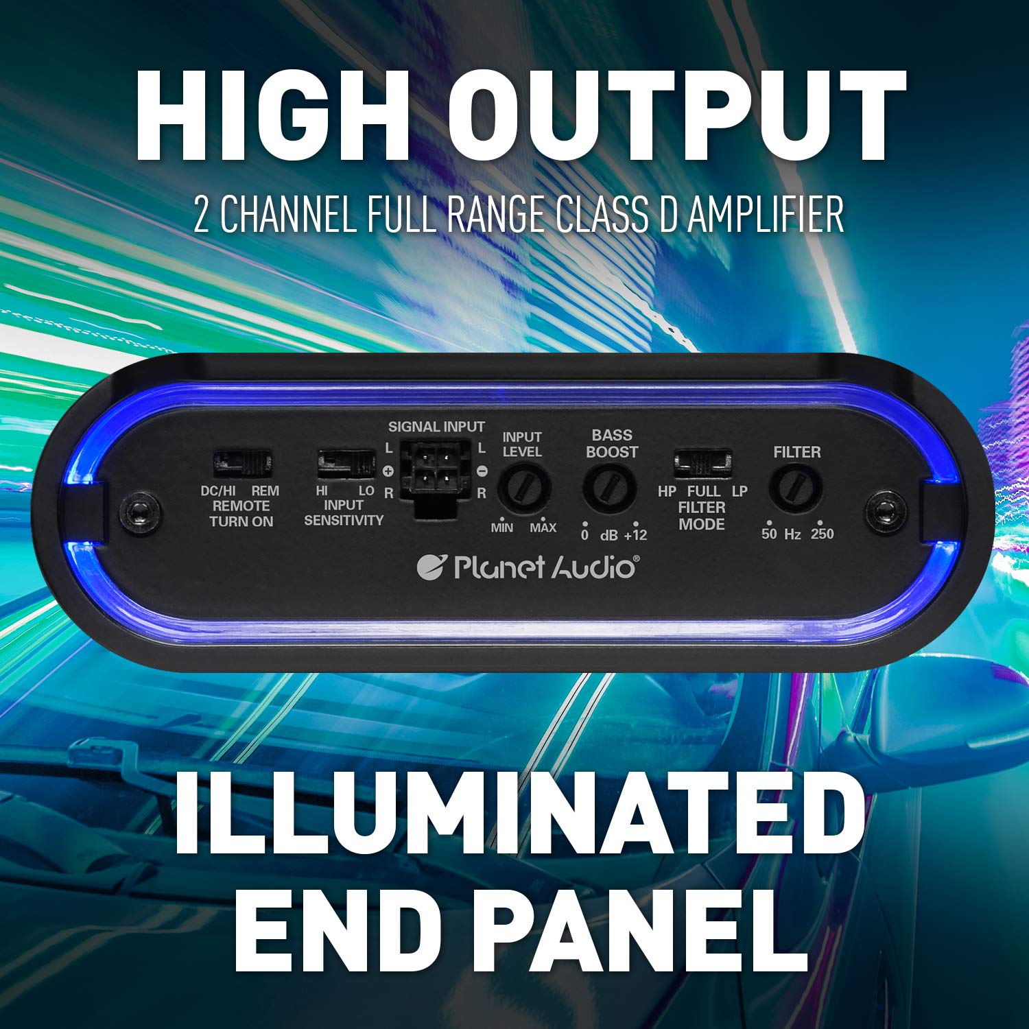 Planet Audio 2 Channel MB600.2D Class D Car Amplifier - 600 Watts, 2 Ohm Stable, Digital, Full Range, Mosfet Power Supply, Great for Speakers and Subwoofers