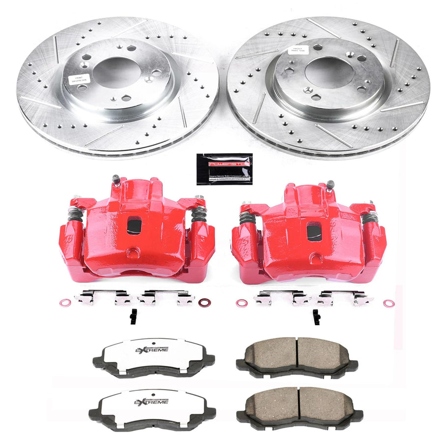 Power Stop Z26 KC094-26 Front Street Warrior Brake Kit Mitsubishi For Mitsubishi Eclipse 2006-2012, Mitsubishi Galant 2004-2009 [Model Specific]