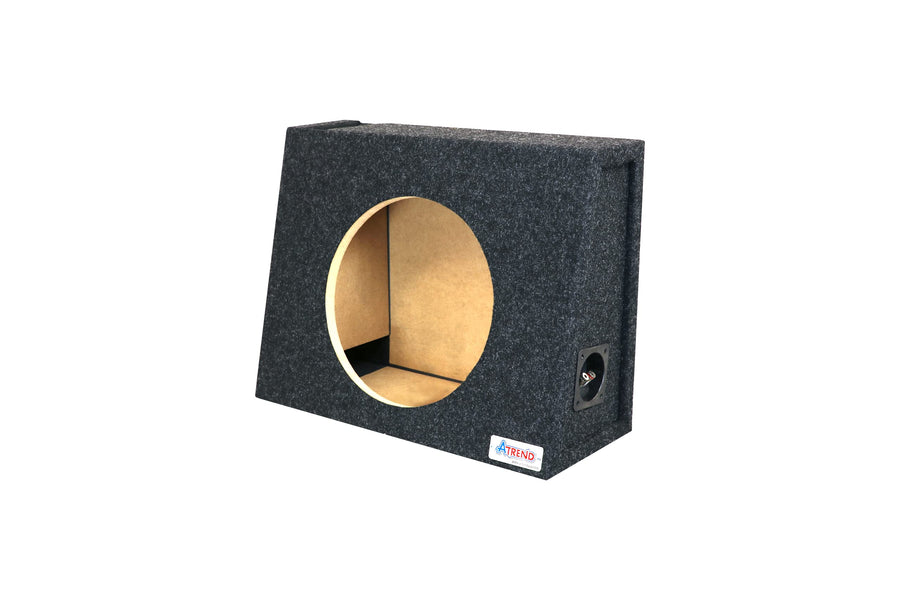 Single Vented Bbox 12 Inch Subwoofer Box - Universal Wedge Truck Enclosure - Premium Subwoofer Box Improves Audio Quality, Sound & Bass - Car Subwoofer Boxes & Enclosures with Nickel Finish Terminals