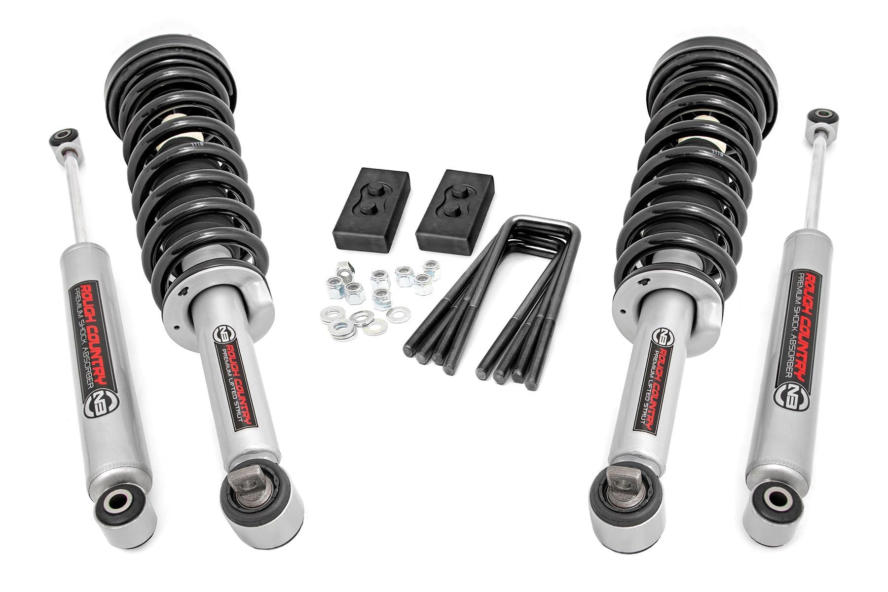 2" Rough Country Lift Kit w/N3 Struts & Shocks for 21-25 Ford F-150 4WD - 57131
