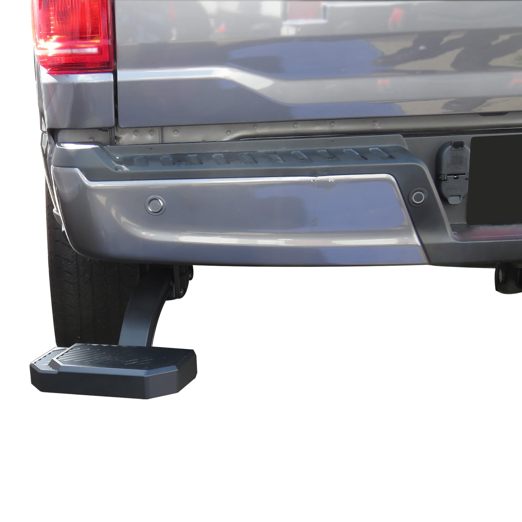 Retractable Black Horse Truck Bed Corner Step Compatible with 2021-2024 Ford F-150 |2022-2023 Ford F-150 Lightning EV -TBCFO21
