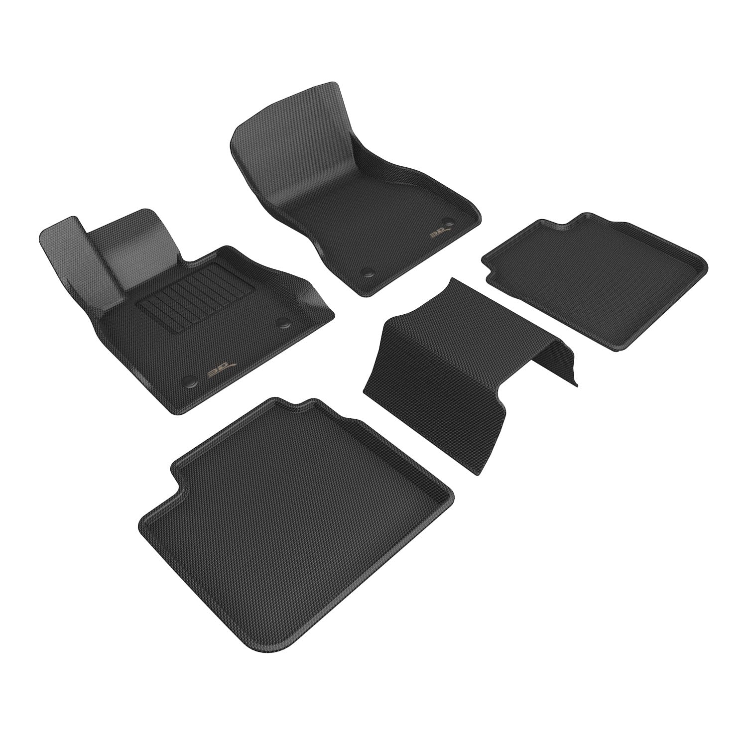 Custom Fit 3D MAXpider Kagu Floor Mat (Black) Compatible with BMW 7 Series (G70) 2023-2026 - Full Set