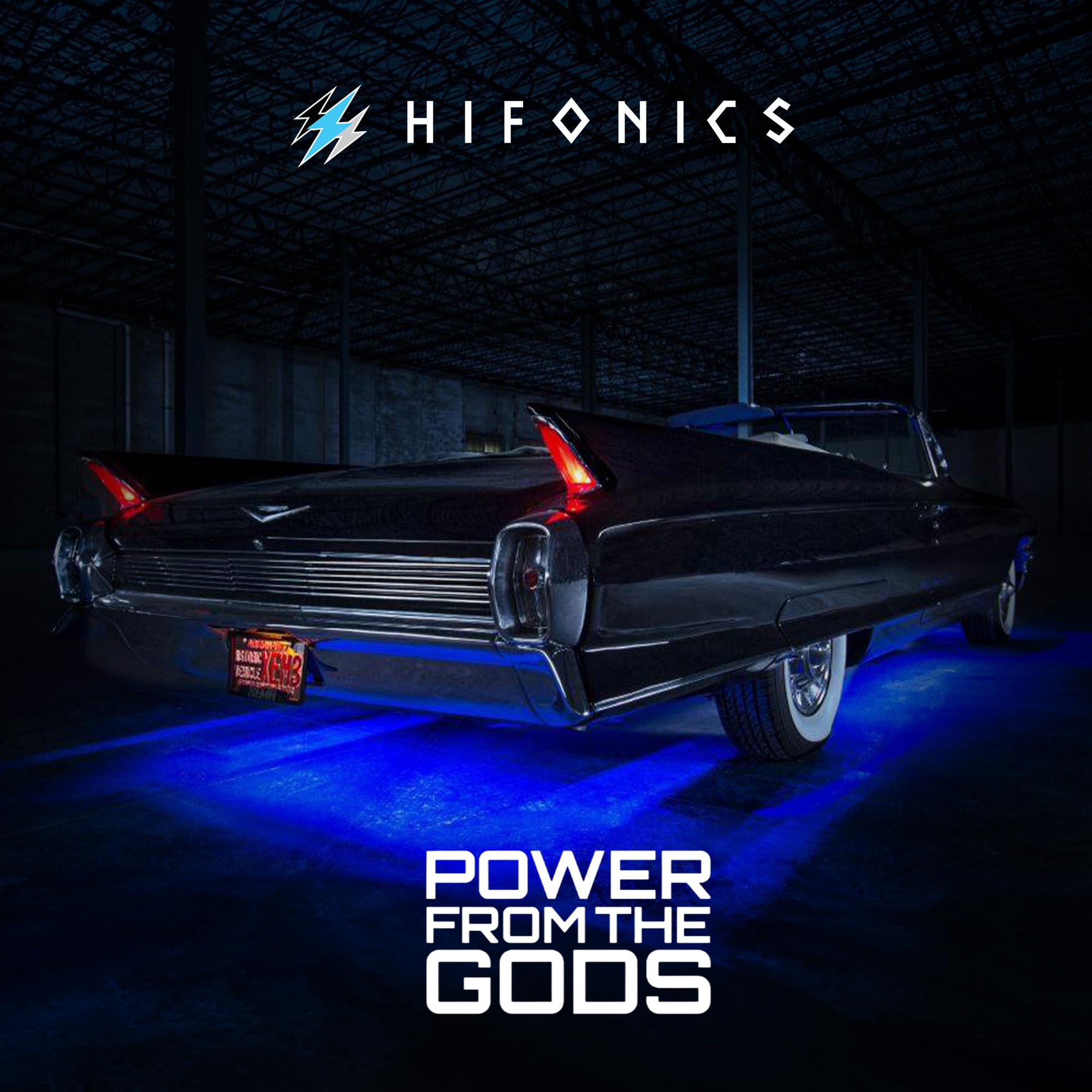 Hifonics 8 Inch Elite Shallow Mount Car Subwoofer, Dual 4 Ohm Voice Coil Speaker 500 Watt Peak Power Mobile Amplifier, Black/Blue