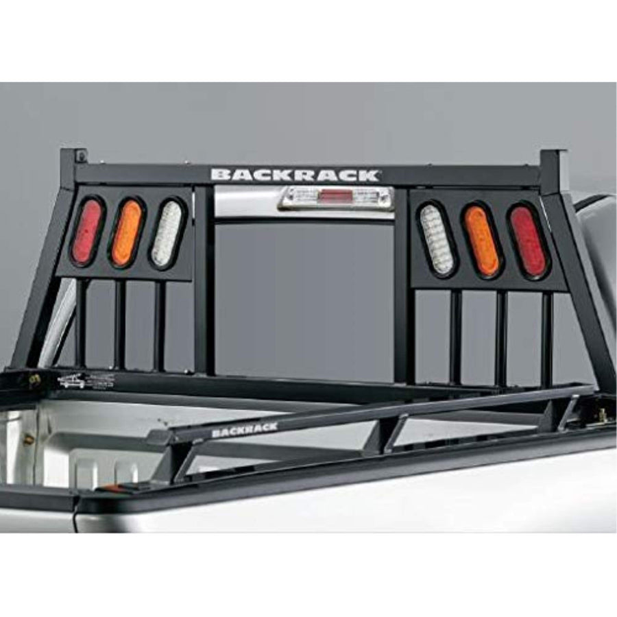 BACKRACK RealTruck Three Light Rack Frame Only | Black, No Drill | 148TL | 2001-2025 Chevrolet/GMC Silverado/Sierra 2500/3500HD; 2017-2025 Dodge RAM 1500/2500/3500; 2004-2025 Nissan Titan & Others
