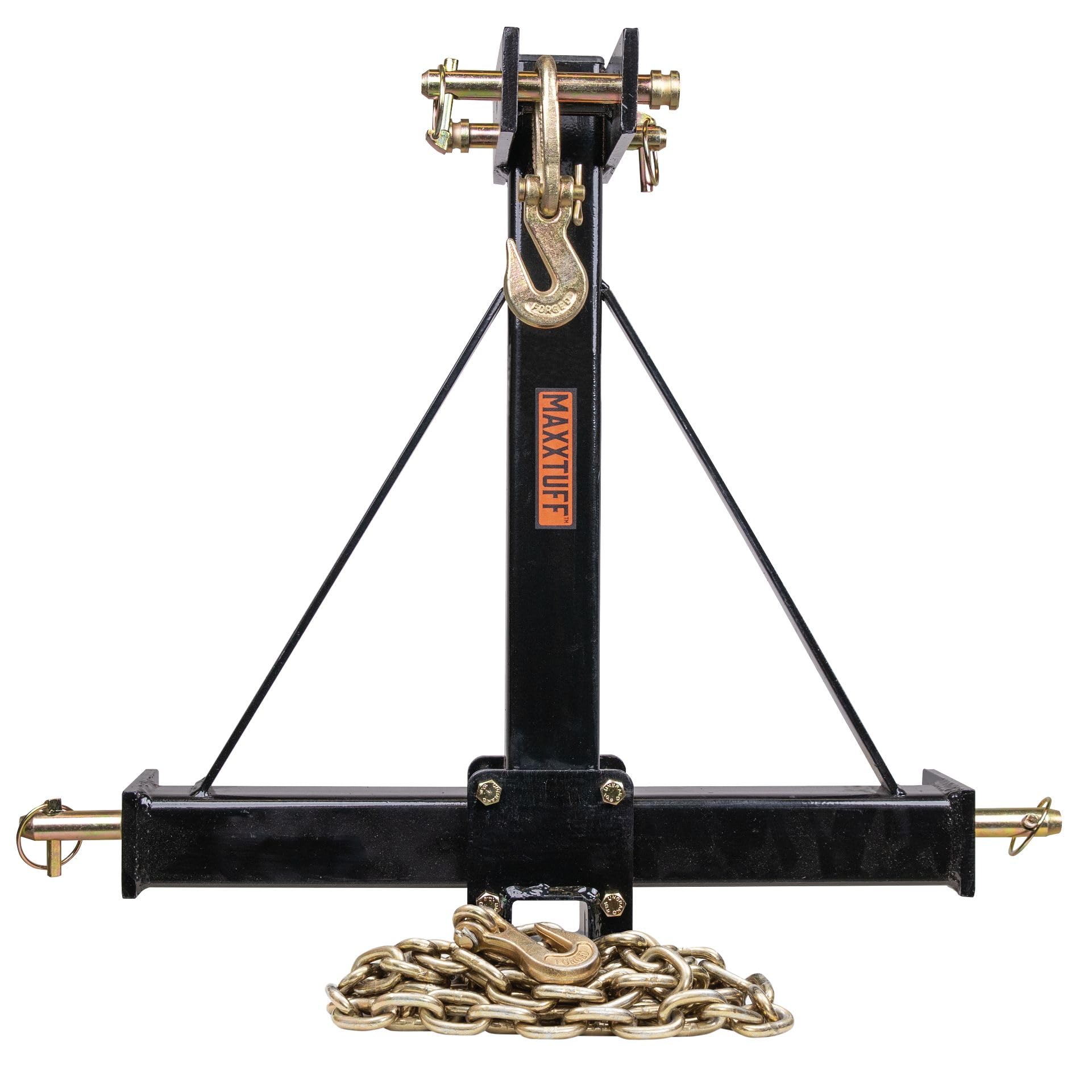 3-Point MAXXTUFF Heavy-Duty Log Skidder Deluxe with Chain and Bonus 2” Receiver Hitch, Model RLS001