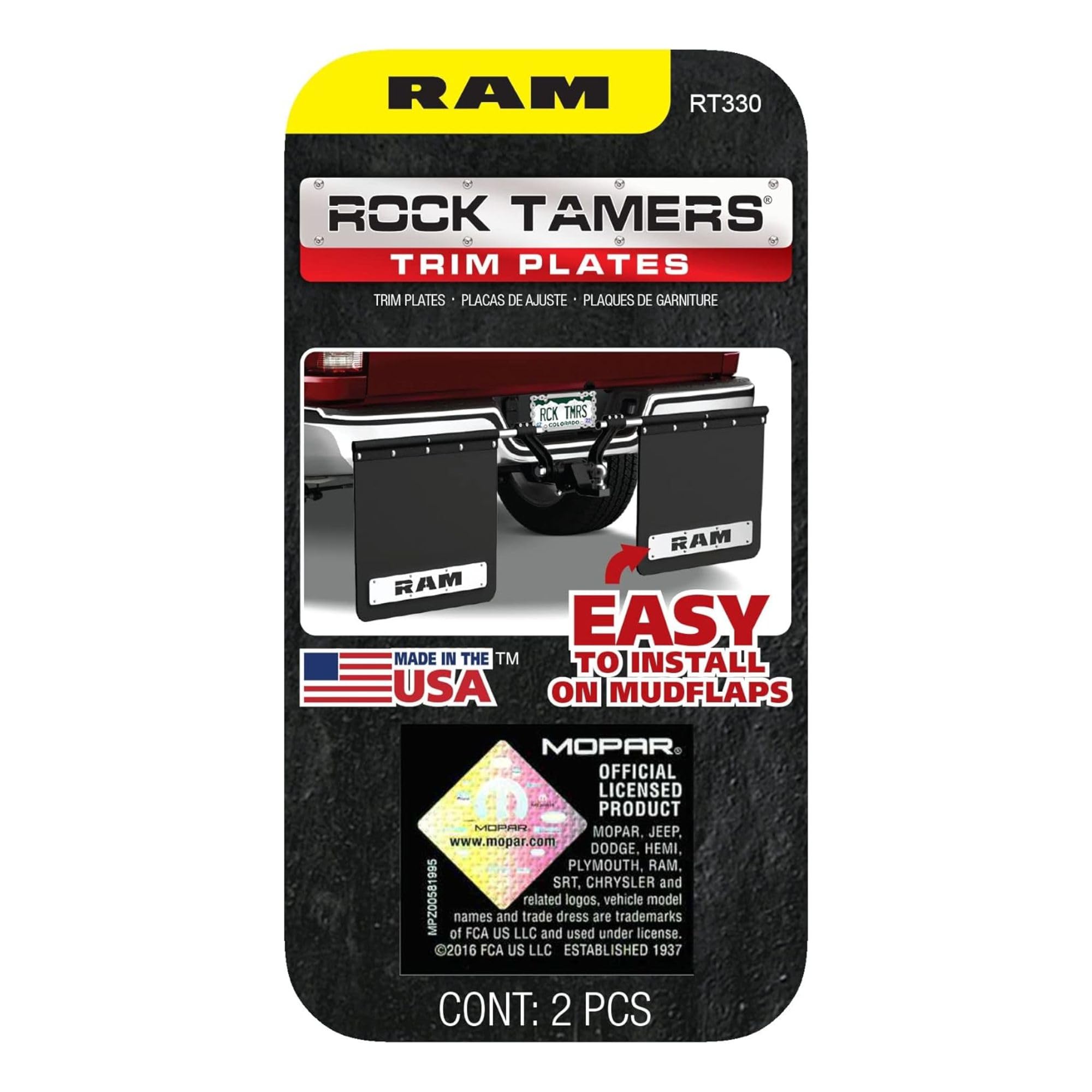 RT330 Rock Tamers Trim Plates, RAM, Pair