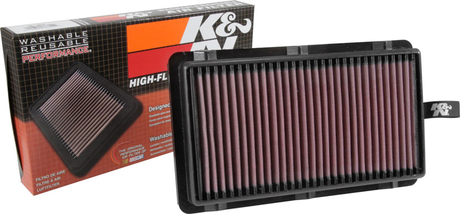 K&N Engine Air Filter: Replacement Car Air Filter, Reusable, Clean Every 75,000 Miles, Washable, Premium: Compatible with 2015-2019 HYUNDAI/KIA (Santa Fe IV, Sorento III), 33-3064
