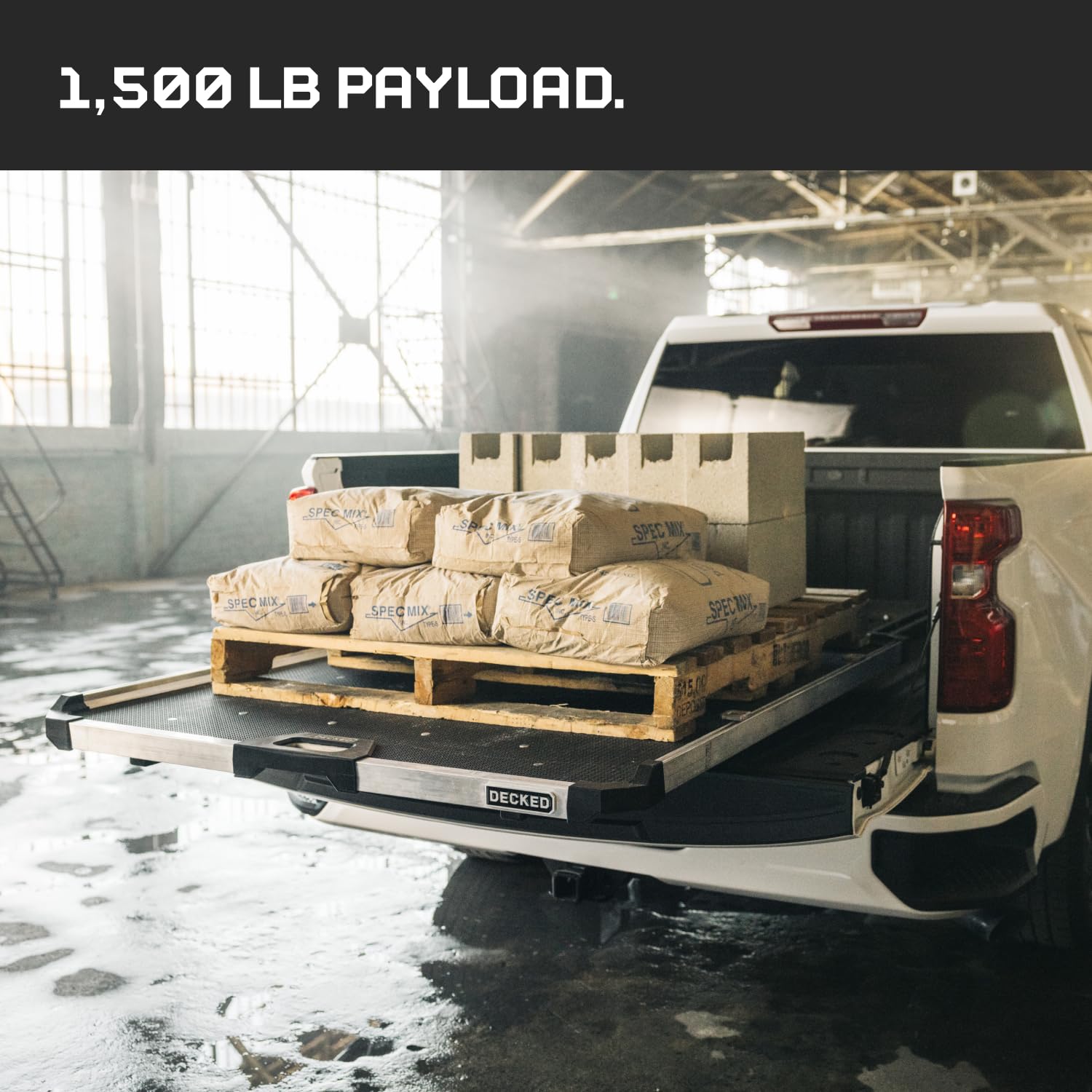 Truck Bed Slide CargoGlide – 1500 lb Capacity, 75% Extension – Heavy-Duty Pickup Cargo Slide for Easy Bed Access – Compatible with CargoGlide 1500/75% / 48" W / 95" L for 8 Foot Bed Trucks