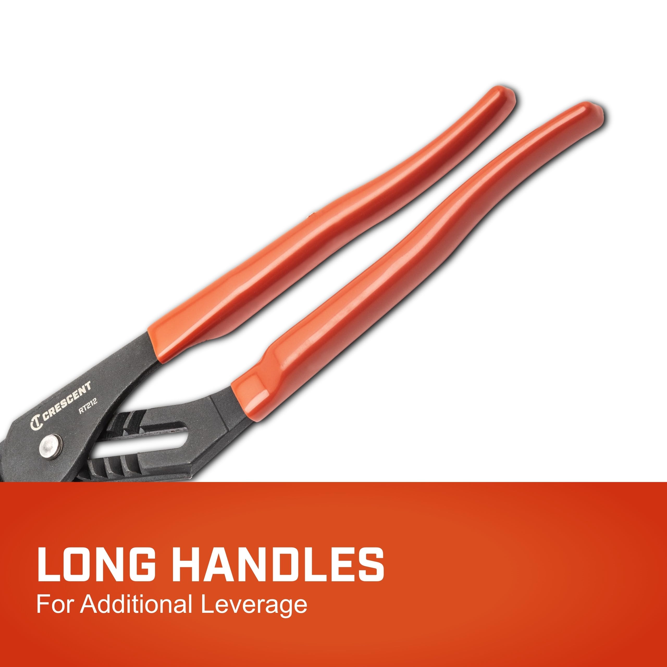 Crescent 16" Dipped Handle Straight Jaw Tongue & Groove Pliers - Adjustable Tool for Home Improvement & Plumbing Tasks - Black Oxide Finish - RT216CVN-06