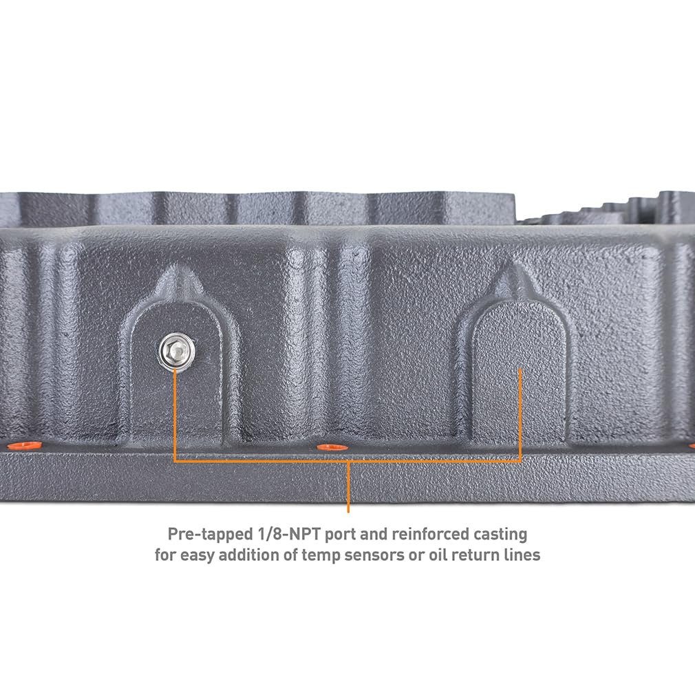 Mishimoto Transmission Pan Aluminum, Compatible with Dodge Ram Cummins 6.7L, 2007.5+