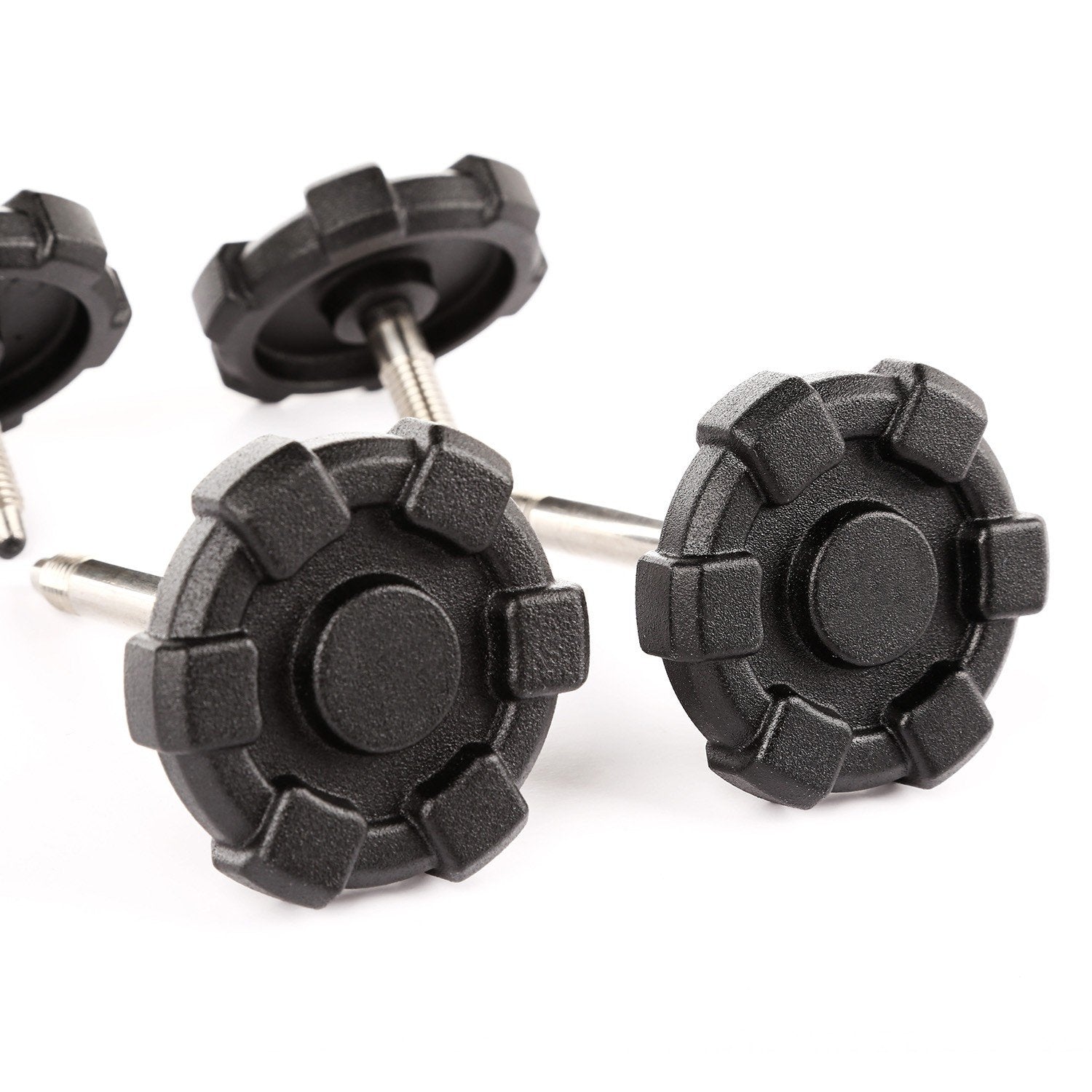 Elite Rugged Ridge Door Surround Knobs for Jeep Wrangler JKU | Aluminum, Black | 13510.14 | Fits 2007-2018 Jeep Wrangler JKU 4-Door