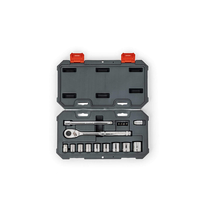 Crescent 3/8" Drive 16 Pc 12 Point SAE/Metric Mechanics Tool Set - CSWS6C