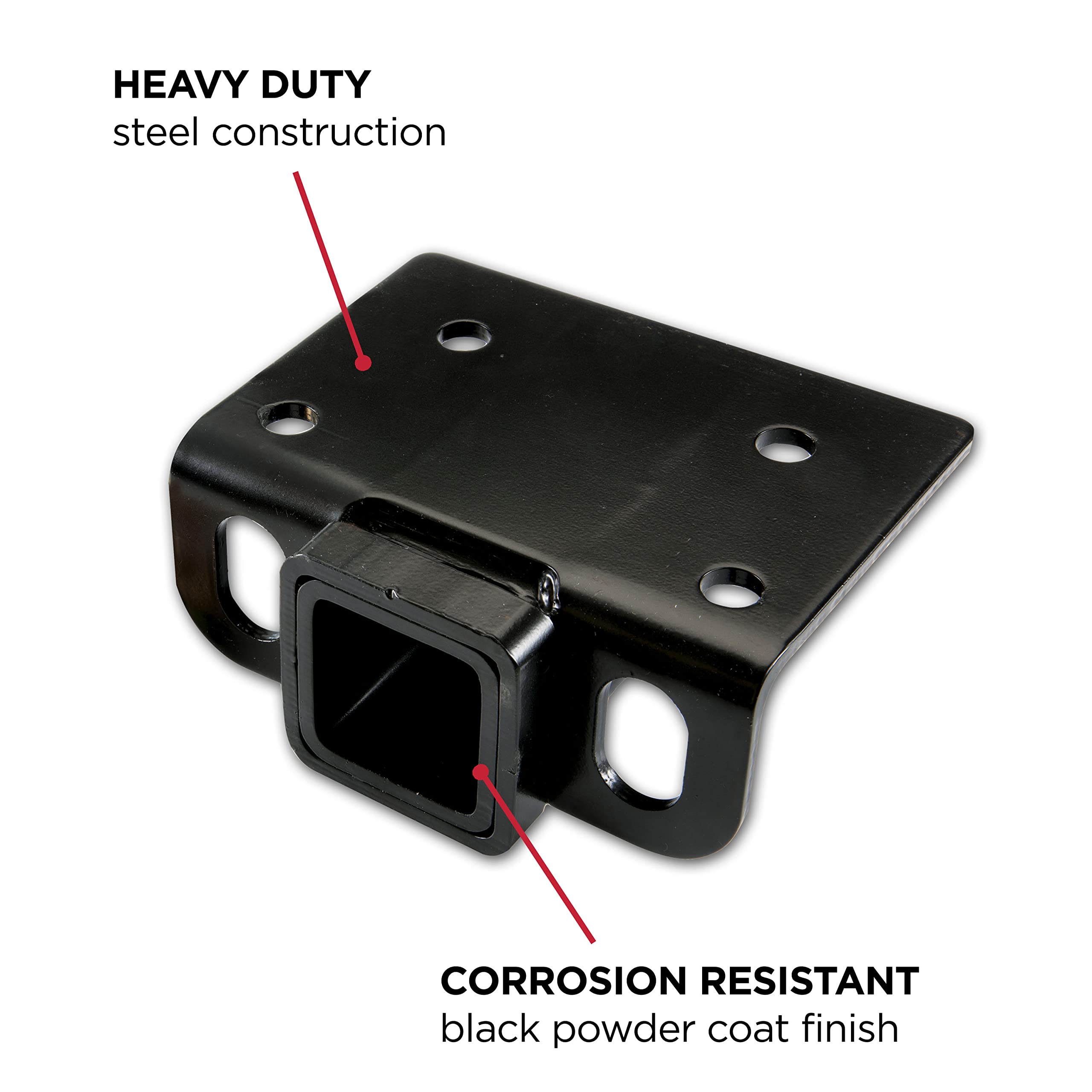 Class II TOWSMART, 2 in. Steel Step Bumper Receiver Hitch, 3,500 lb. Capacity