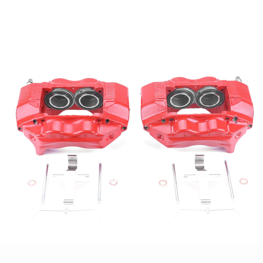 Power Stop S1830 Front Pair of High-Temp Red Powder Coated Calipers For Toyota 4Runner 1996-2002, Toyota Tacoma 2004 [Model Specific]