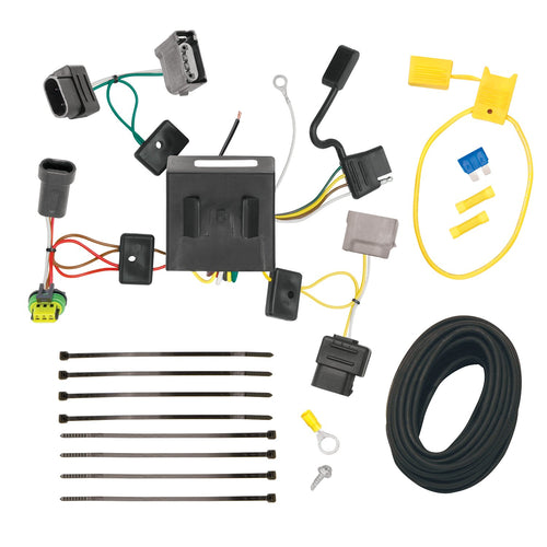 T-One® Tekonsha Harness T-Connector, 4-Way Flat, Compatible with Select Dodge Journey Black