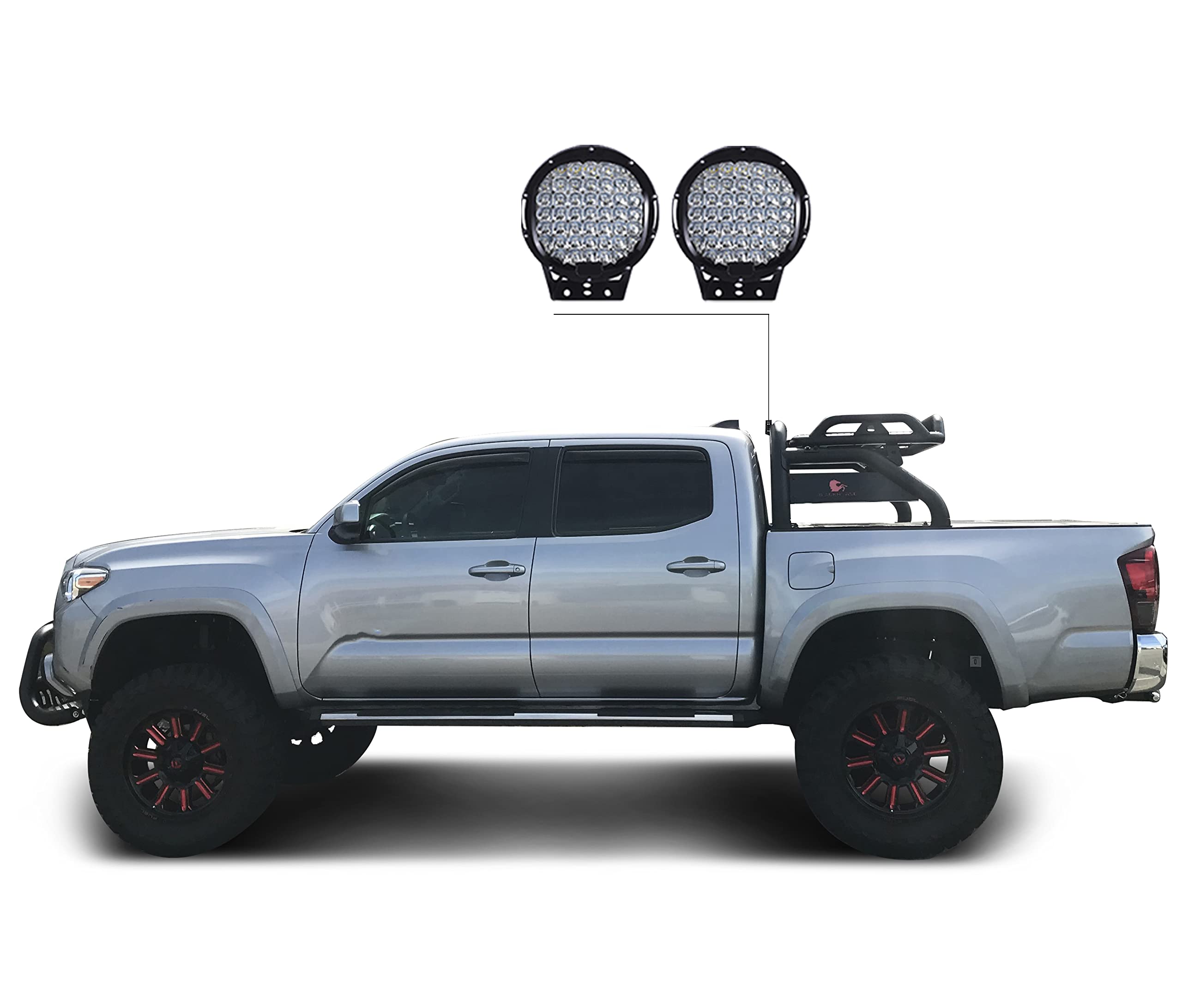 Atlas Roll Bar Kit Black Horse Off Road Compatible with 2015-2023 Toyota Tacoma-ATRB-TOTAB-PL69B