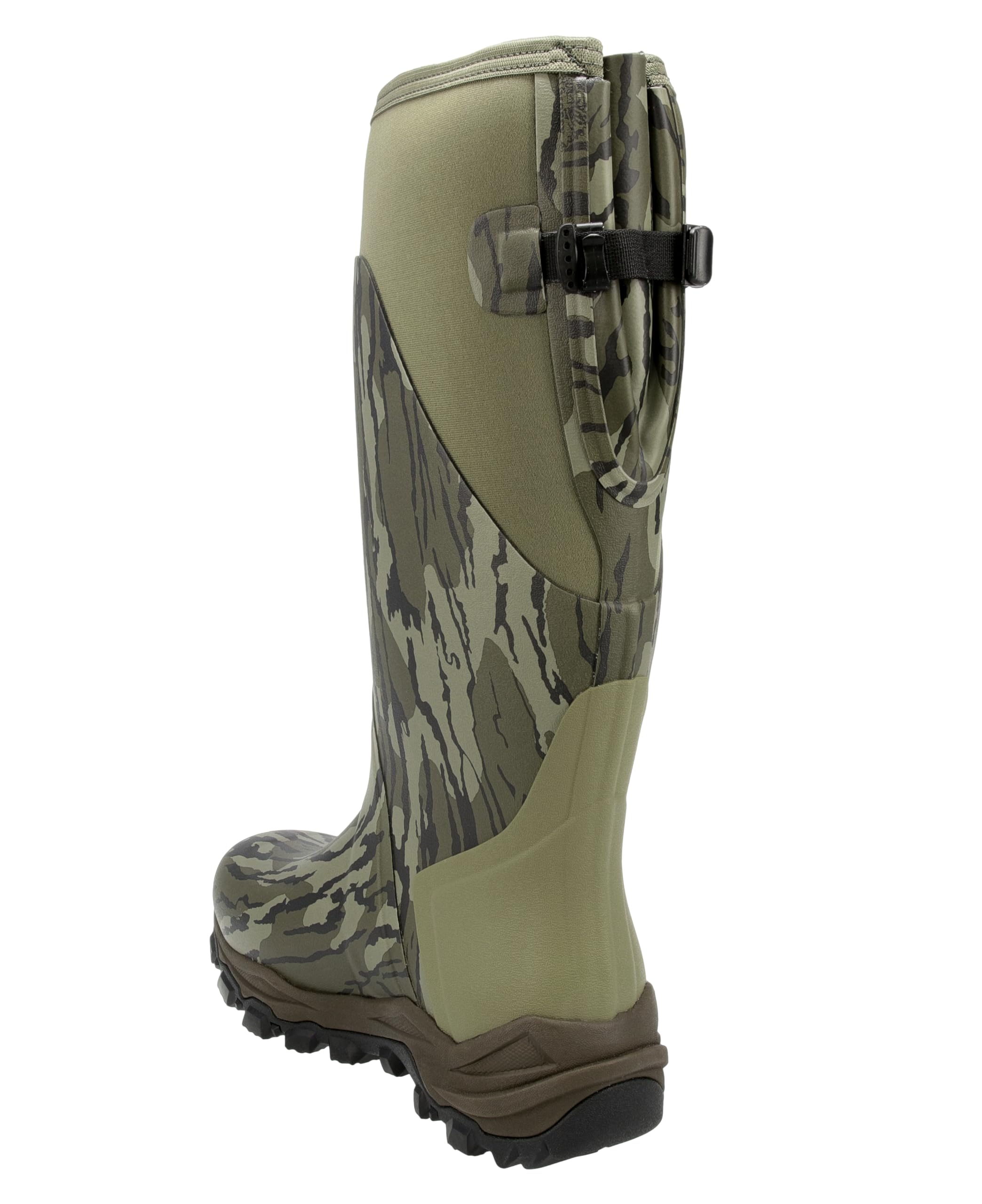 Muddy Outdoors 17" DV8 Rubber Boots Rubber Mossy Oak Bottomland Men's 10 D