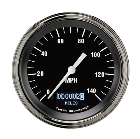 Hot Rod Classic Instruments HR55DSLF 3 3/8" Speedometer OLED