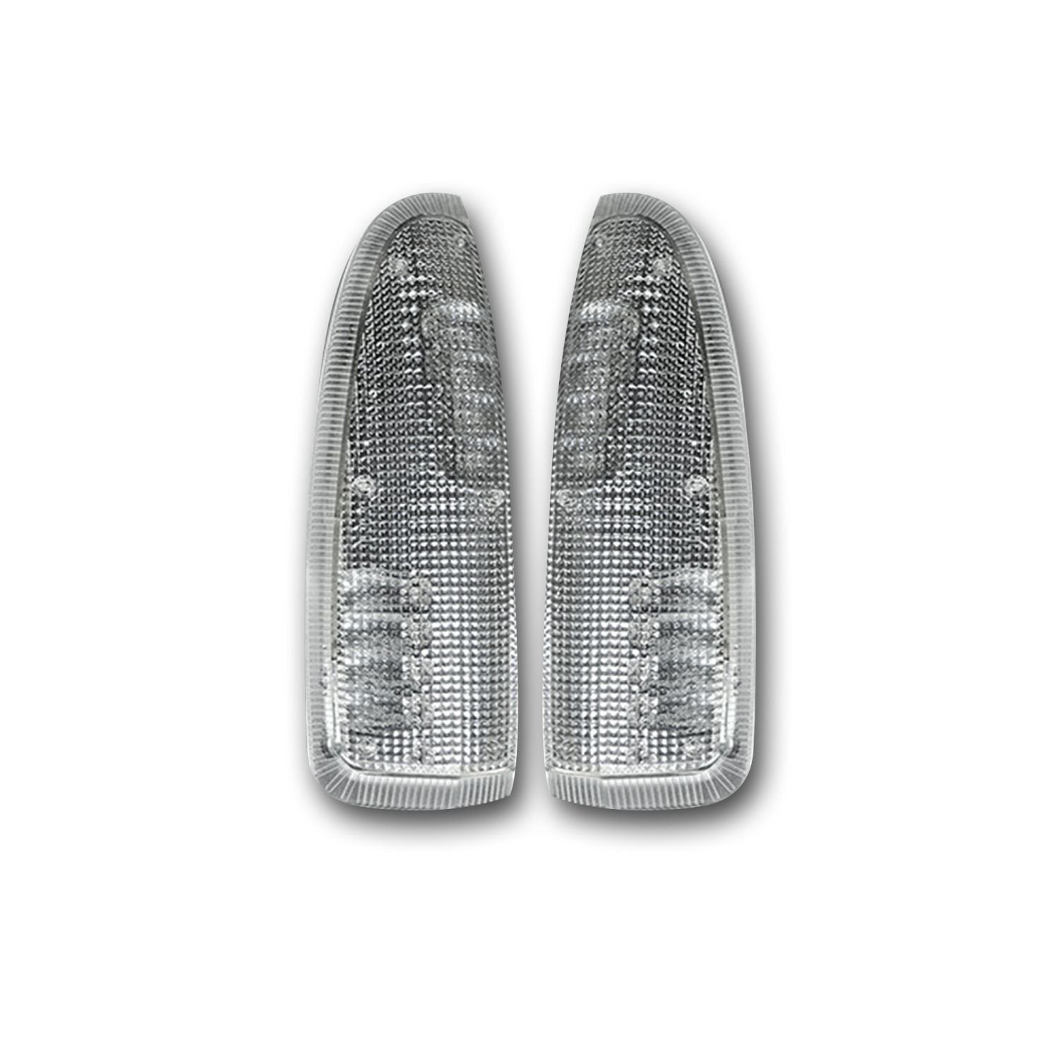 03-07 F250/F350 Superduty & Excursion Lenses Side Mirror (2-Piece Set) w/WHITE LED Running Lights & Turn Signals - Clear