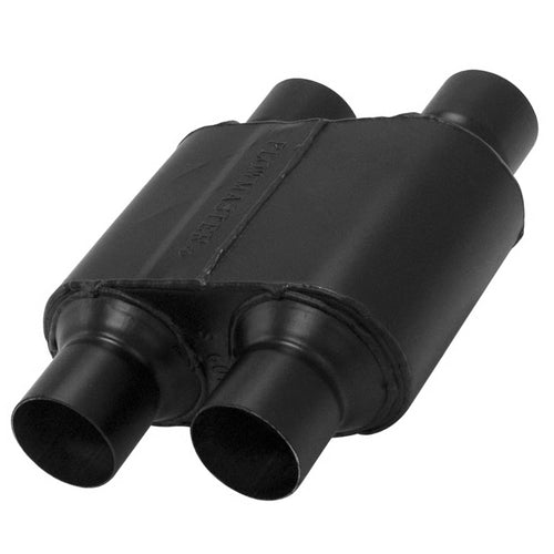 Flowmaster Super 10 Muffler Series – 2.50” Dual In / 2.50” Dual Out – Race-Inspired Sound – 409 Stainless Steel – Ideal for Muscle Cars, LS Swaps, Drag Cars & Off-Road Build (8425154)
