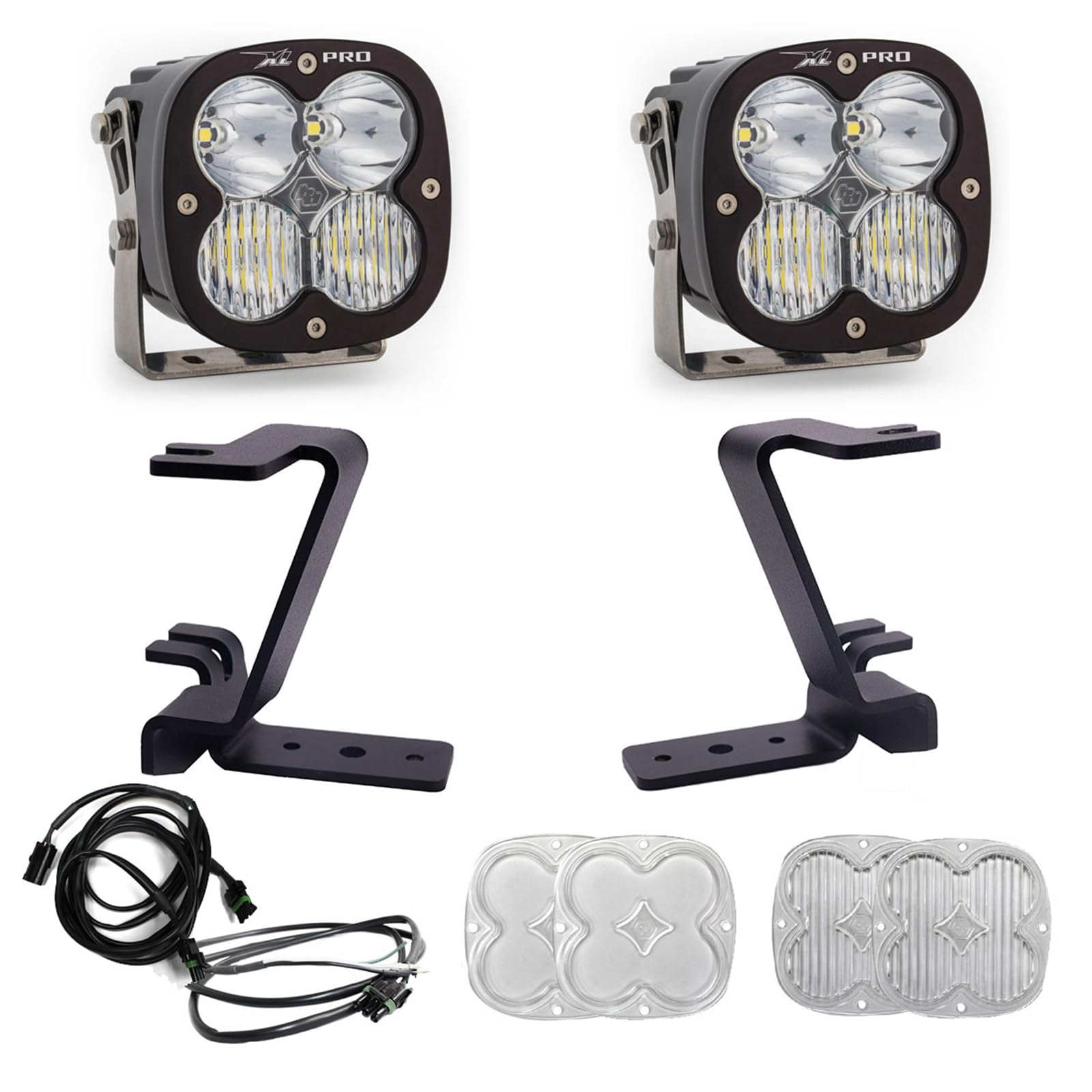 Baja Designs A-Pillar Light Kit XL Pro for Ford Super Duty Truck 23-On with 2 Lights, Upfitter Harness and Mounting Accessories