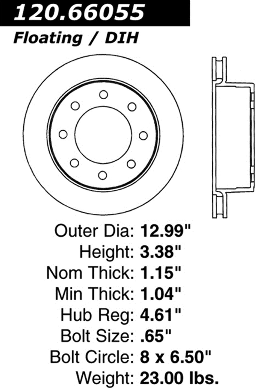 Sport Drilled/Slotted Brake Rotor StopTech 127.66055L (Rear Left), 1 Pack