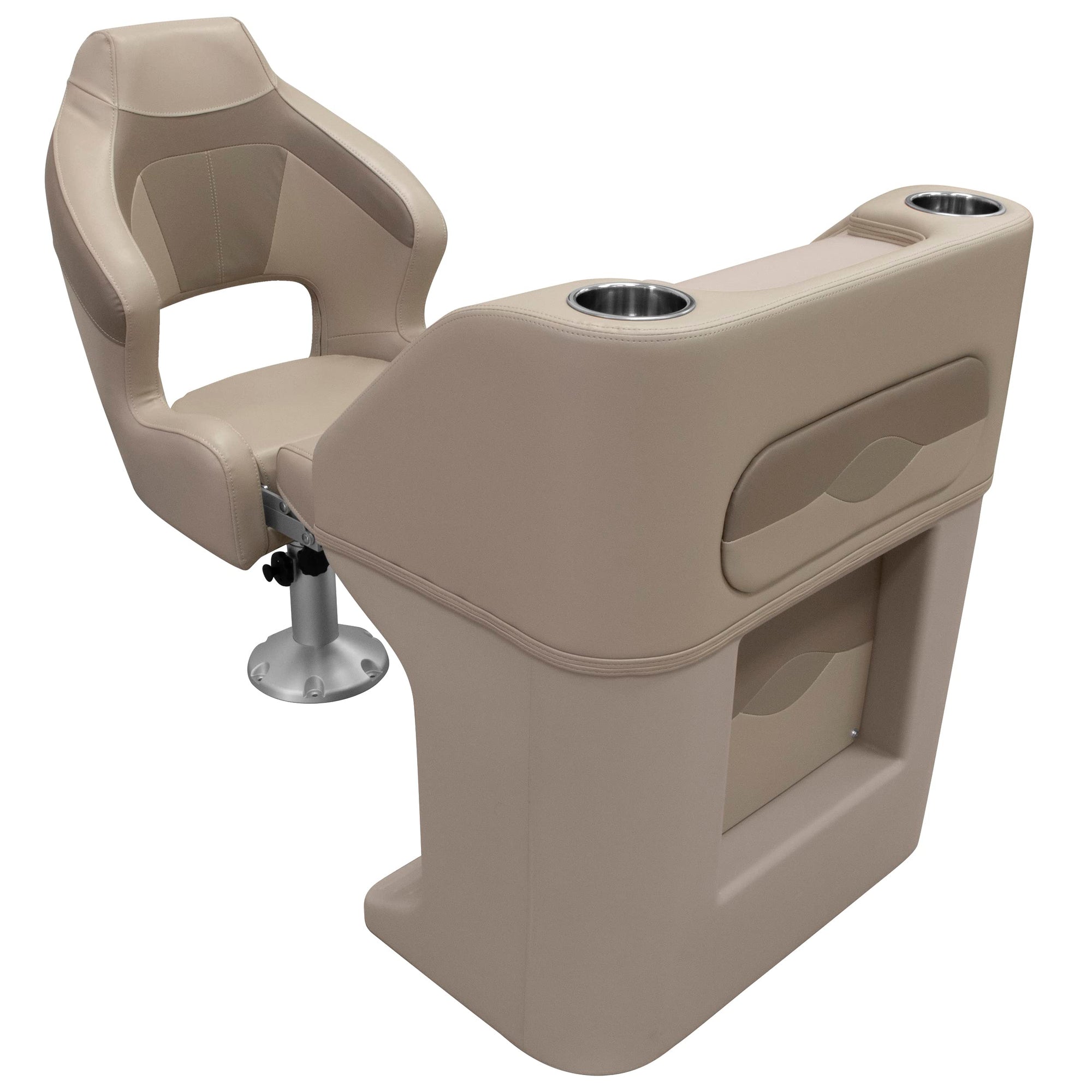 Wise Premier Series BM1158-1749 Pontoon Helm Steering Console, Mocha Java/Café/Mushroom